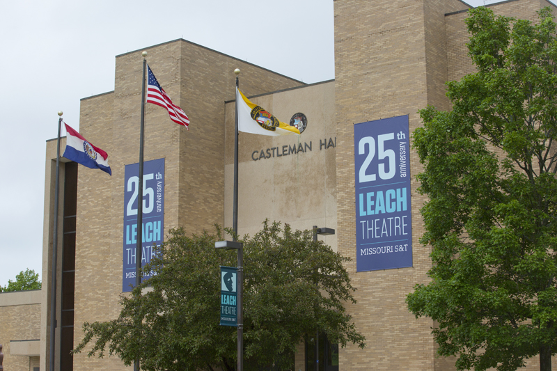 Leach Theatre 25th anniversary building banners